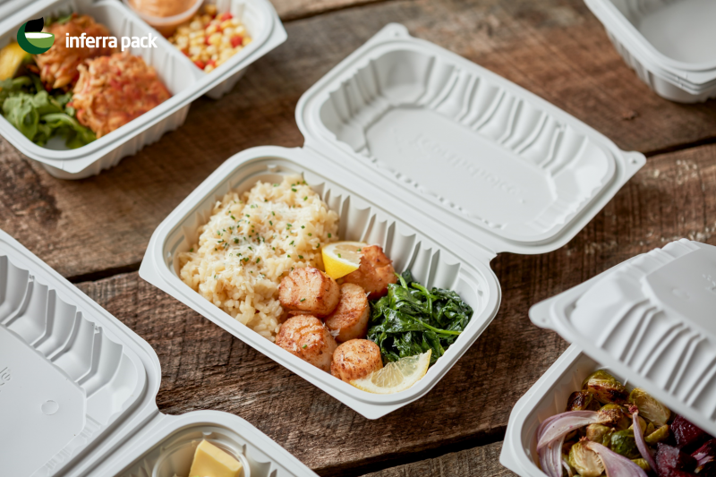 Disposable eco containers for food