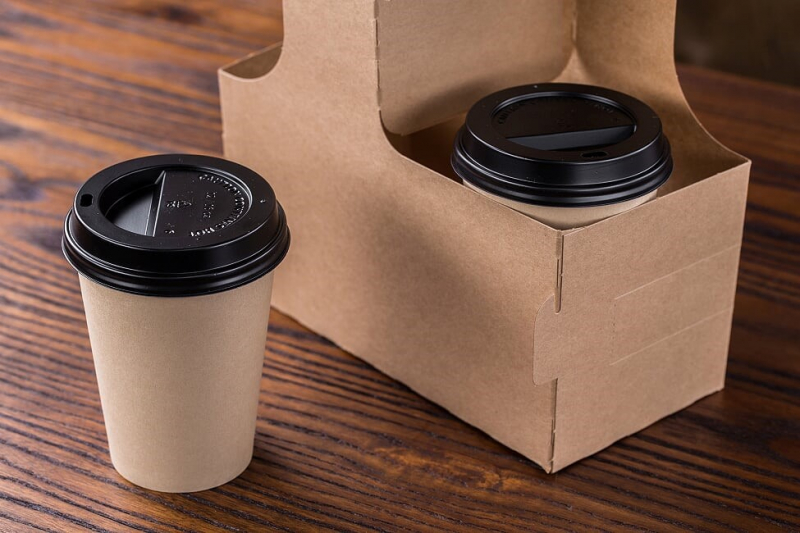 Single-use Eco bamboo and kraft paper food packaging