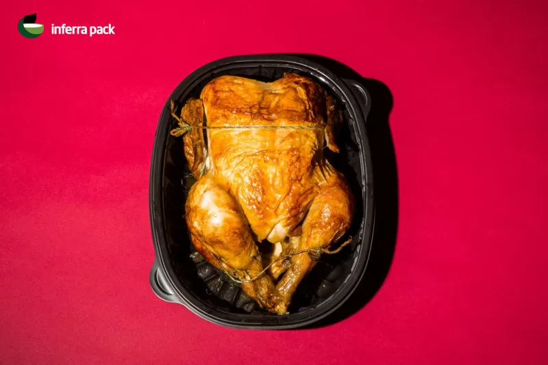 Roasted Chicken Take Away food containers, Roasted Chicken packaging To Go
