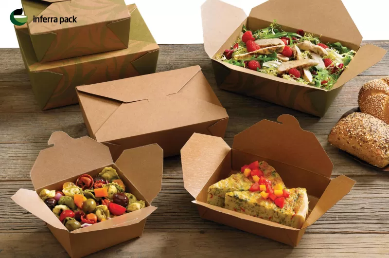 Disposable kraft food boxes for Take Away and Take Out