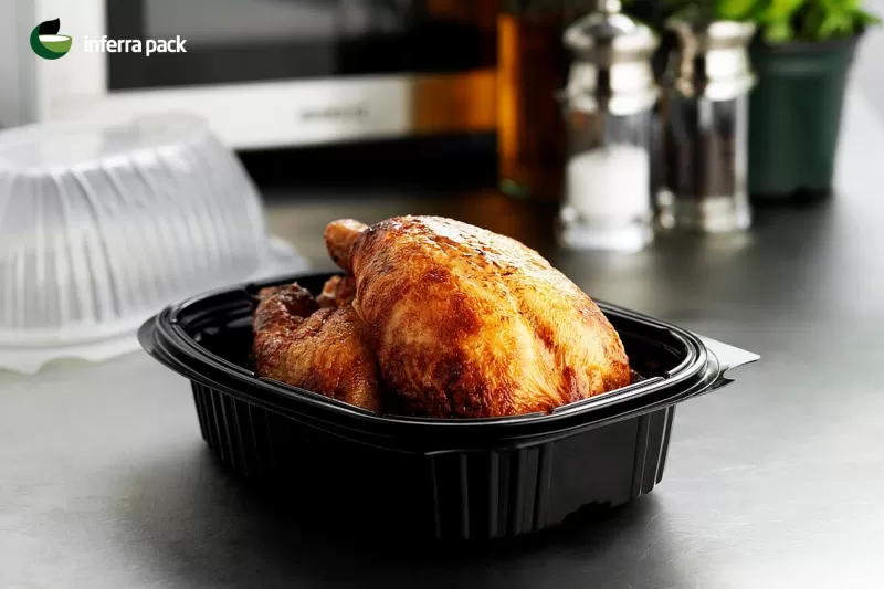 Disposable Roasted Chicken Containers, Food packaging for Gastronomy