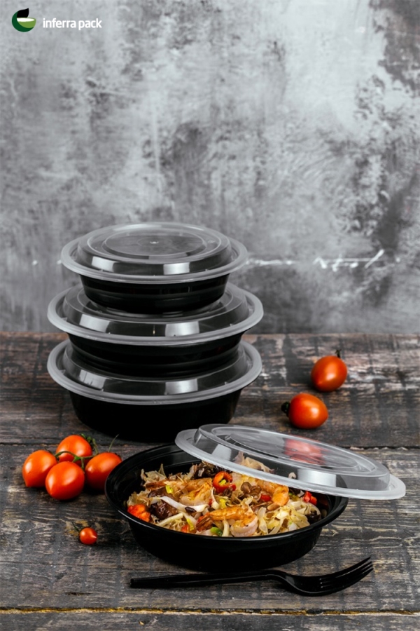 round microwavable disposable food containers