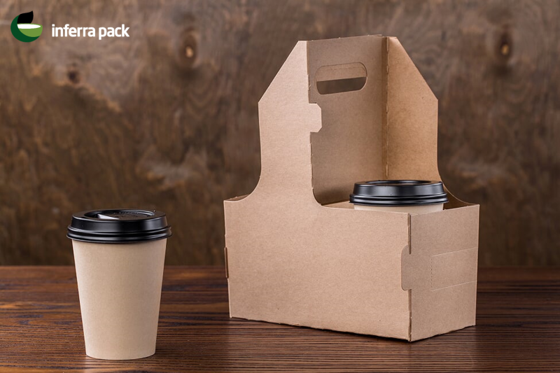Single-use Eco bamboo and kraft paper food packaging