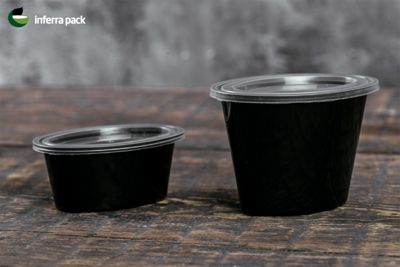 black portion cups