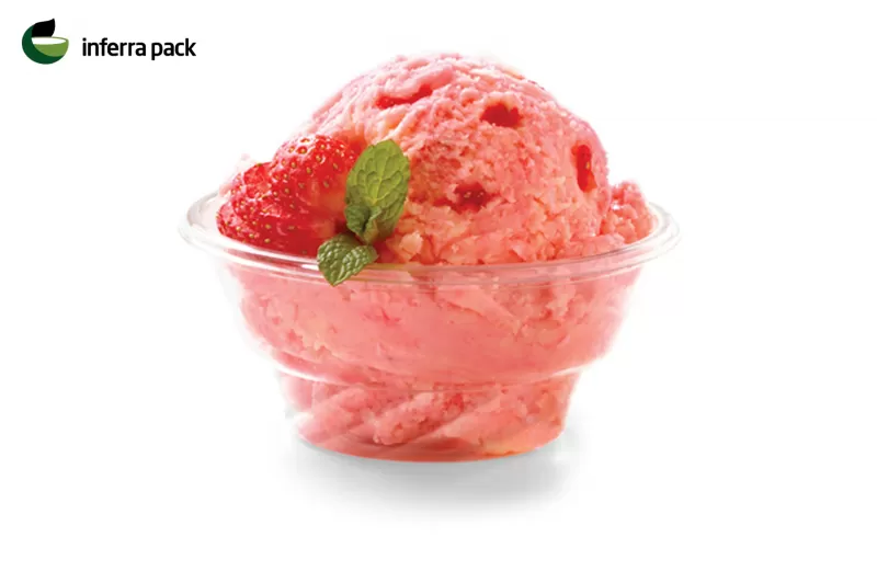 Ice cream containers, food container for dessert and yogurt, frozen dessert cup, ice cream packaging.