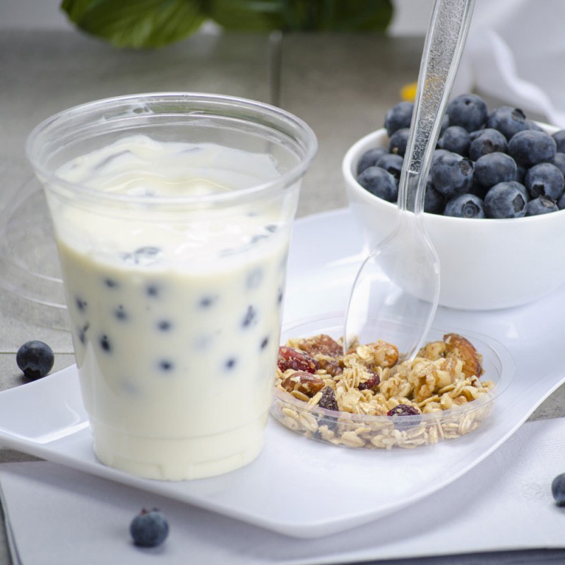 Disposable cups for drinks, single use dessert cups, disposable inserts for granola